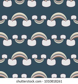 Rainbow seamless pattern. Rainbows design for textile, interior design, linens, etc. Cute abstract kids background.