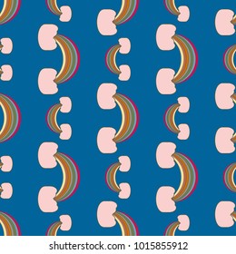 Rainbow seamless pattern. Rainbows design for textile, interior design, linens, etc. Cute abstract kids background.