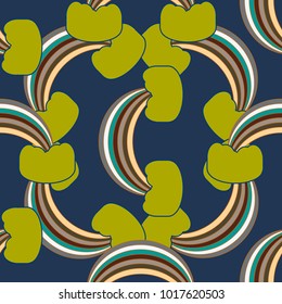 Rainbow seamless pattern. Rainbows design for textile, interior design, linens, etc. Cute abstract kids background.