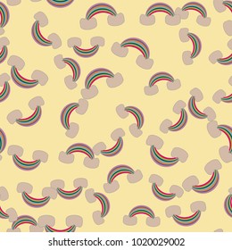 Rainbow seamless pattern. Rainbows design for textile, interior design, linens, etc. Cute abstract kids background.