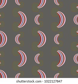 Rainbow seamless pattern. Rainbows design for textile, interior design, linens, etc. Cute abstract kids background.