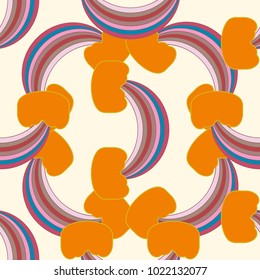 Rainbow seamless pattern. Rainbows design for textile, interior design, linens, etc. Cute abstract kids background.