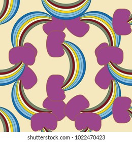 Rainbow seamless pattern. Rainbows design for textile, interior design, linens, etc. Cute abstract kids background.