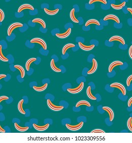 Rainbow seamless pattern. Rainbows design for textile, interior design, linens, etc. Cute abstract kids background.