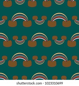 Rainbow seamless pattern. Rainbows design for textile, interior design, linens, etc. Cute abstract kids background.