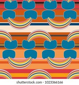 Rainbow seamless pattern. Rainbows design for textile, interior design, linens, etc. Cute abstract kids background.