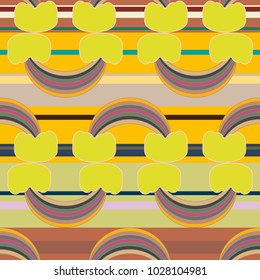 Rainbow seamless pattern. Rainbows design for textile, interior design, linens, etc. Cute abstract kids background.