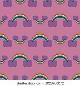 Rainbow seamless pattern. Rainbows design for textile, interior design, linens, etc. Cute abstract kids background.