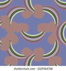Rainbow seamless pattern. Rainbows design for textile, interior design, linens, etc. Cute abstract kids background.