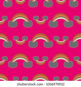 Rainbow seamless pattern. Rainbows design for textile, interior design, linens, etc. Cute abstract kids background.