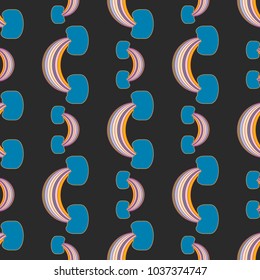 Rainbow seamless pattern. Rainbows design for textile, interior design, linens, etc. Cute abstract kids background.