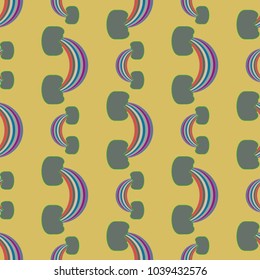 Rainbow seamless pattern. Rainbows design for textile, interior design, linens, etc. Cute abstract kids background.