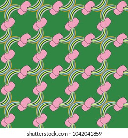 Rainbow seamless pattern. Rainbows design for textile, interior design, linens, etc. Cute abstract kids background.