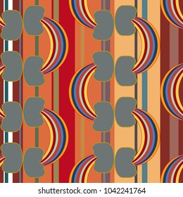 Rainbow seamless pattern. Rainbows design for textile, interior design, linens, etc. Cute abstract kids background.