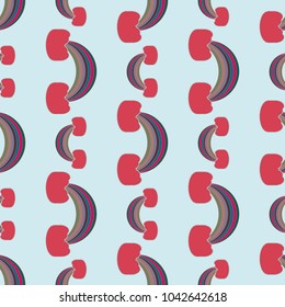 Rainbow seamless pattern. Rainbows design for textile, interior design, linens, etc. Cute abstract kids background.