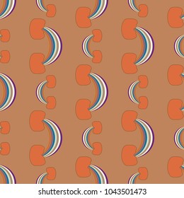 Rainbow seamless pattern. Rainbows design for textile, interior design, linens, etc. Cute abstract kids background.
