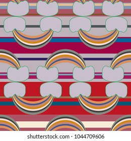 Rainbow seamless pattern. Rainbows design for textile, interior design, linens, etc. Cute abstract kids background.
