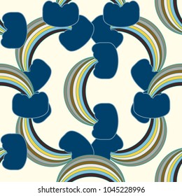 Rainbow seamless pattern. Rainbows design for textile, interior design, linens, etc. Cute abstract kids background.