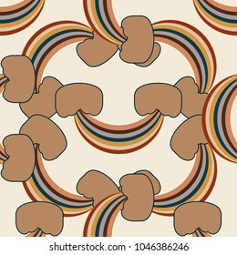 Rainbow seamless pattern. Rainbows design for textile, interior design, linens, etc. Cute abstract kids background.
