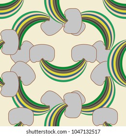 Rainbow seamless pattern. Rainbows design for textile, interior design, linens, etc. Cute abstract kids background.