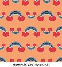 Rainbow seamless pattern. Rainbows design for textile, interior design, linens, etc. Cute abstract kids background.