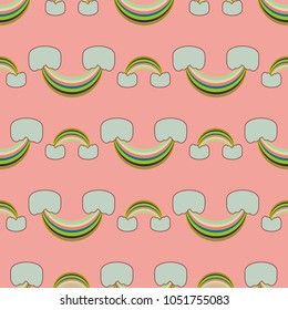 Rainbow seamless pattern. Rainbows design for textile, interior design, linens, etc. Cute abstract kids background.