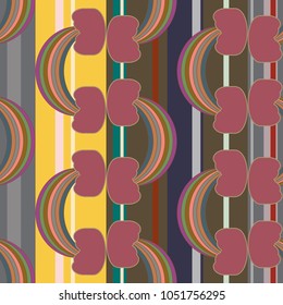 Rainbow seamless pattern. Rainbows design for textile, interior design, linens, etc. Cute abstract kids background.