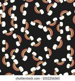 Rainbow seamless pattern. Rainbows design for textile, interior design, linens, etc. Cute abstract kids background.