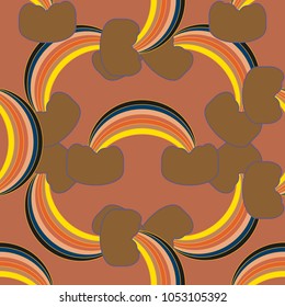 Rainbow seamless pattern. Rainbows design for textile, interior design, linens, etc. Cute abstract kids background.