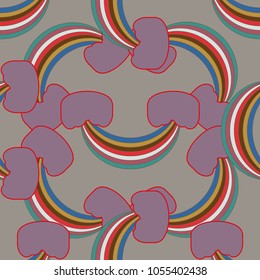 Rainbow seamless pattern. Rainbows design for textile, interior design, linens, etc. Cute abstract kids background.