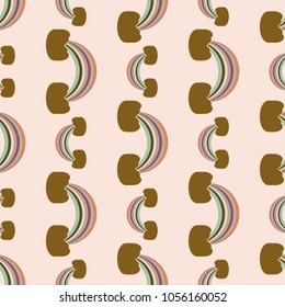 Rainbow seamless pattern. Rainbows design for textile, interior design, linens, etc. Cute abstract kids background.