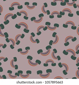Rainbow seamless pattern. Rainbows design for textile, interior design, linens, etc. Cute abstract kids background.
