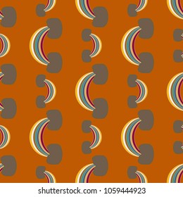 Rainbow seamless pattern. Rainbows design for textile, interior design, linens, etc. Cute abstract kids background.