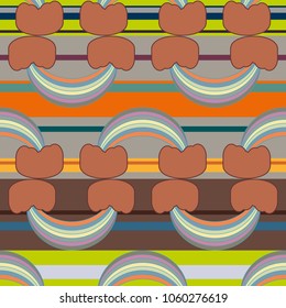 Rainbow seamless pattern. Rainbows design for textile, interior design, linens, etc. Cute abstract kids background.