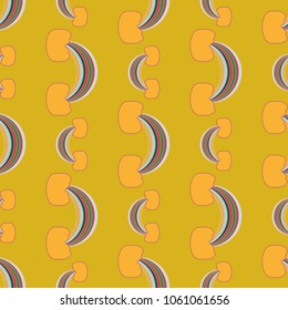 Rainbow seamless pattern. Rainbows design for textile, interior design, linens, etc. Cute abstract kids background.