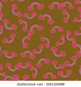 Rainbow seamless pattern. Rainbows design for textile, interior design, linens, etc. Cute abstract kids background.