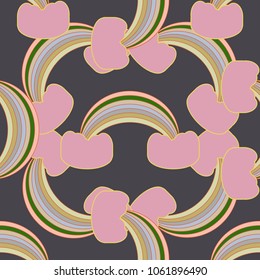 Rainbow seamless pattern. Rainbows design for textile, interior design, linens, etc. Cute abstract kids background.
