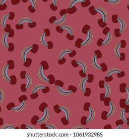 Rainbow seamless pattern. Rainbows design for textile, interior design, linens, etc. Cute abstract kids background.