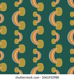 Rainbow seamless pattern. Rainbows design for textile, interior design, linens, etc. Cute abstract kids background.