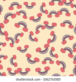 Rainbow seamless pattern. Rainbows design for textile, interior design, linens, etc. Cute abstract kids background.