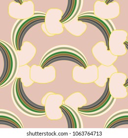Rainbow seamless pattern. Rainbows design for textile, interior design, linens, etc. Cute abstract kids background.