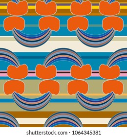 Rainbow seamless pattern. Rainbows design for textile, interior design, linens, etc. Cute abstract kids background.