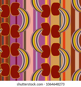 Rainbow seamless pattern. Rainbows design for textile, interior design, linens, etc. Cute abstract kids background.