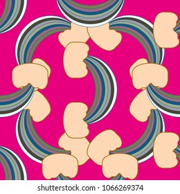 Rainbow seamless pattern. Rainbows design for textile, interior design, linens, etc. Cute abstract kids background.