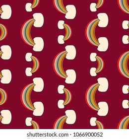 Rainbow seamless pattern. Rainbows design for textile, interior design, linens, etc. Cute abstract kids background.