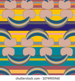 Rainbow seamless pattern. Rainbows design for textile, interior design, linens, etc. Cute abstract kids background.