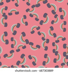 Rainbow seamless pattern. Rainbows design for textile, interior design, linens, etc. Cute abstract kids background.