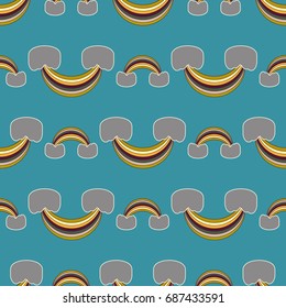 Rainbow seamless pattern. Rainbows design for textile, interior design, linens, etc. Cute abstract kids background.