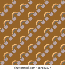 Rainbow seamless pattern. Rainbows design for textile, interior design, linens, etc. Cute abstract kids background.