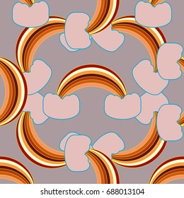 Rainbow seamless pattern. Rainbows design for textile, interior design, linens, etc. Cute abstract kids background.